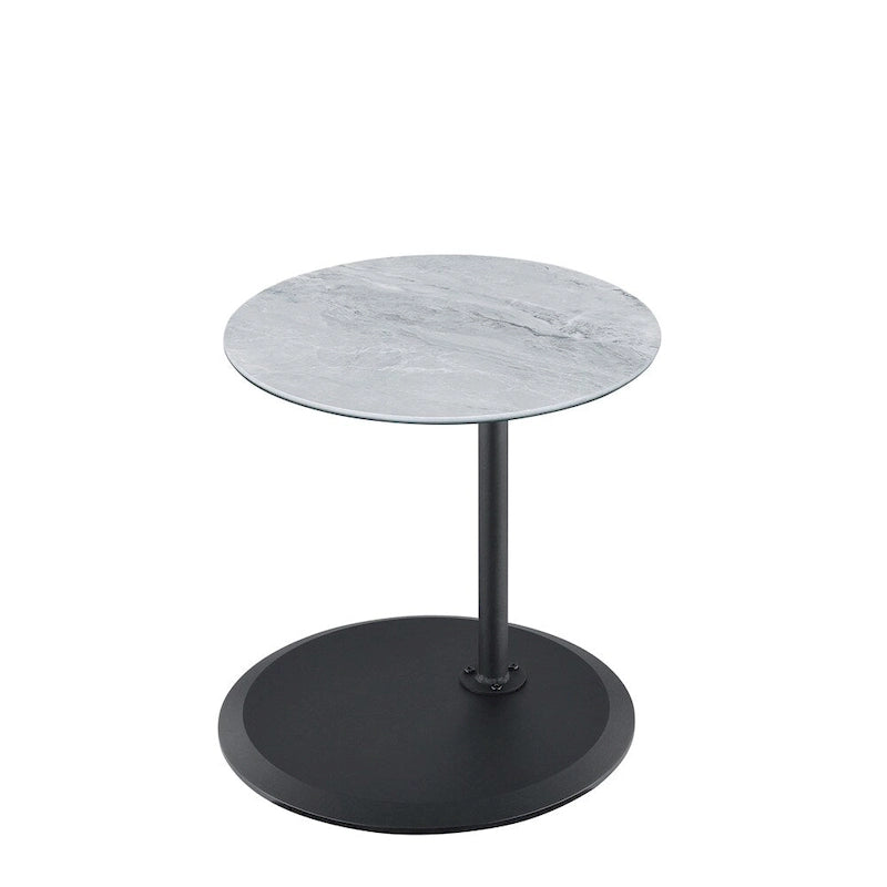 Table d'appoint avec plateau en marbre réglable en hauteur
