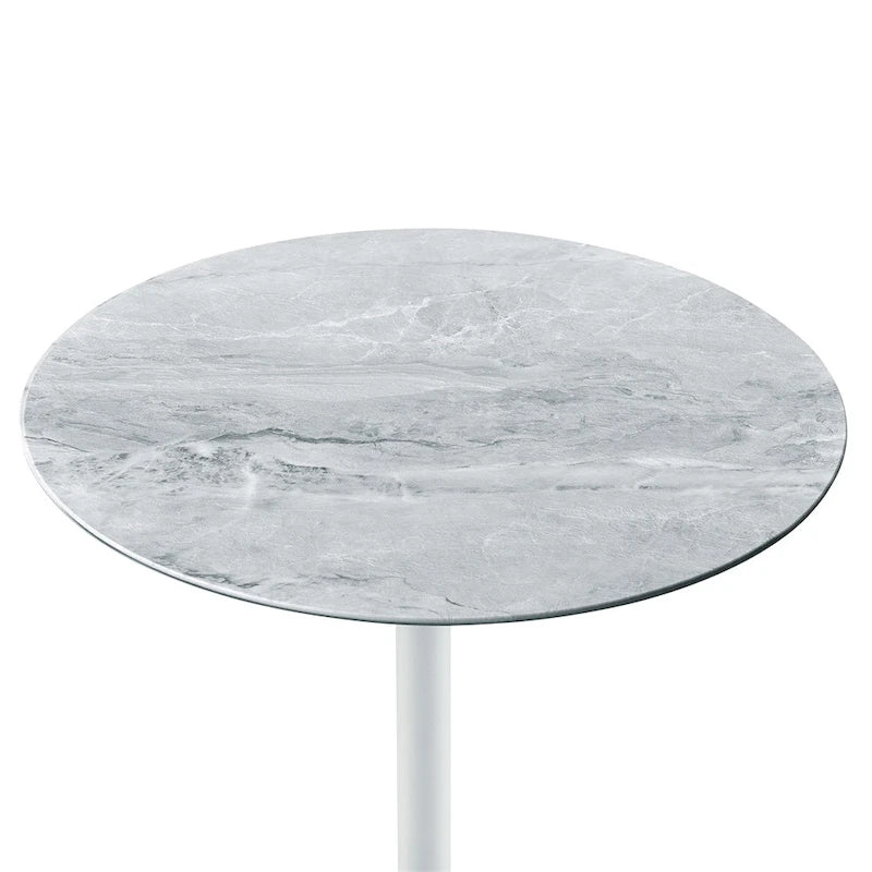 Table d'appoint avec plateau en marbre réglable en hauteur