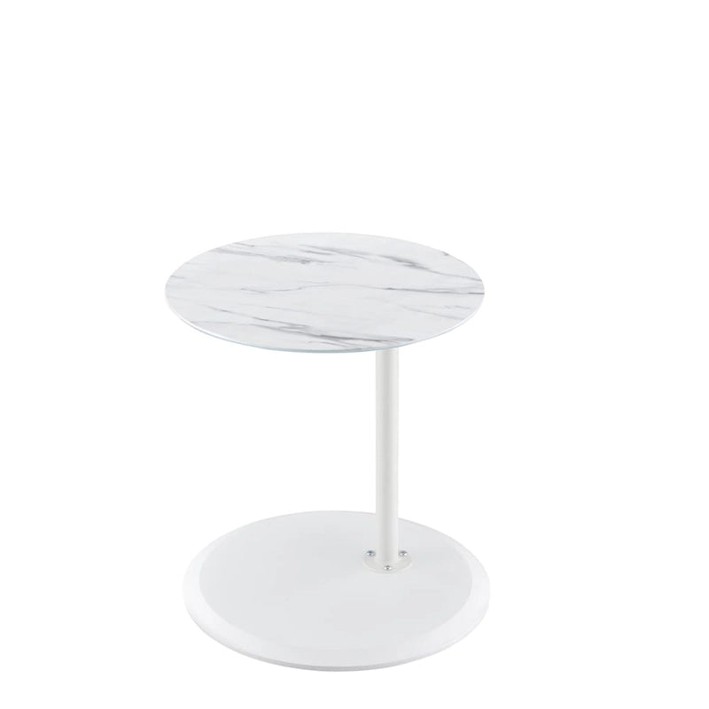 Table d'appoint avec plateau en marbre réglable en hauteur
