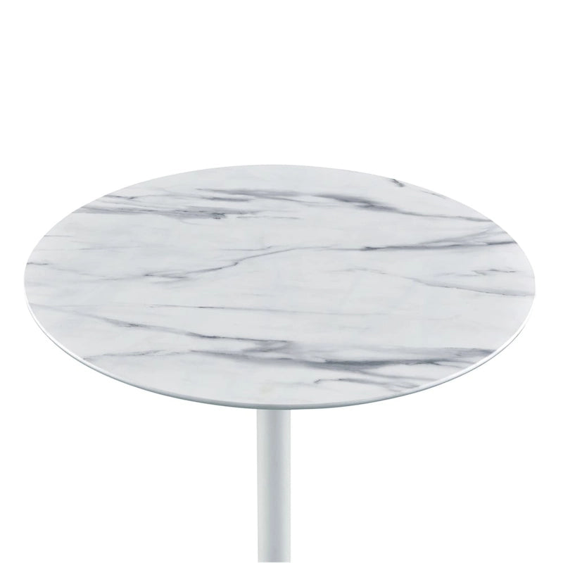 Table d'appoint avec plateau en marbre réglable en hauteur