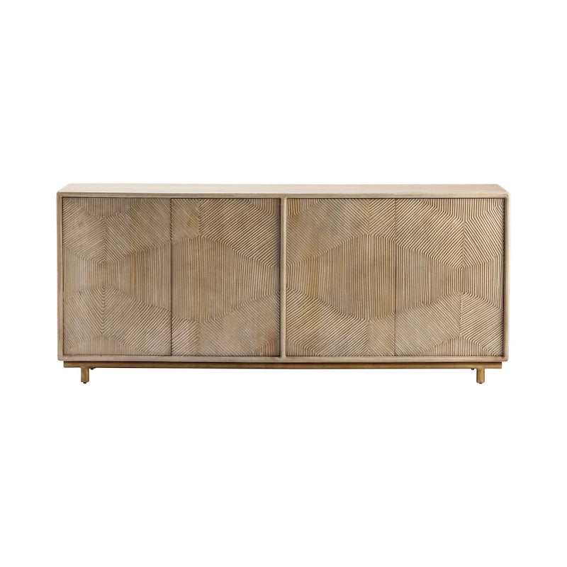 Buffet en bois à quatre portes Brighton, beige