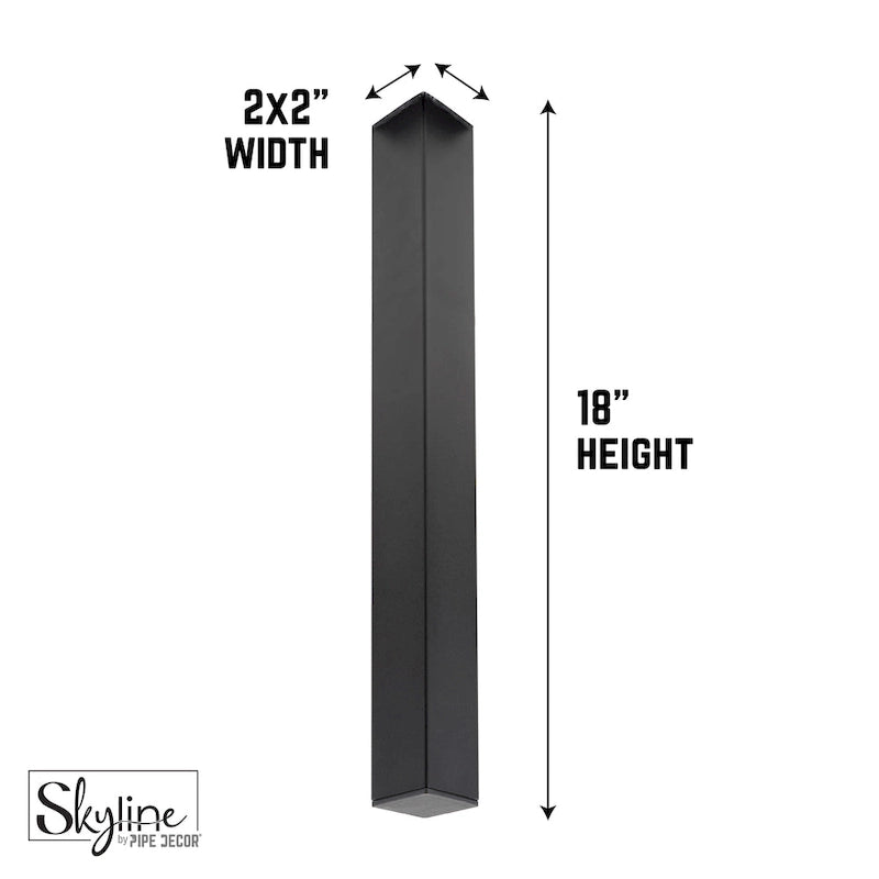 PIPE DECOR Pieds de Table de Salon Modernes en Acier Noir Mat - Lot de 4