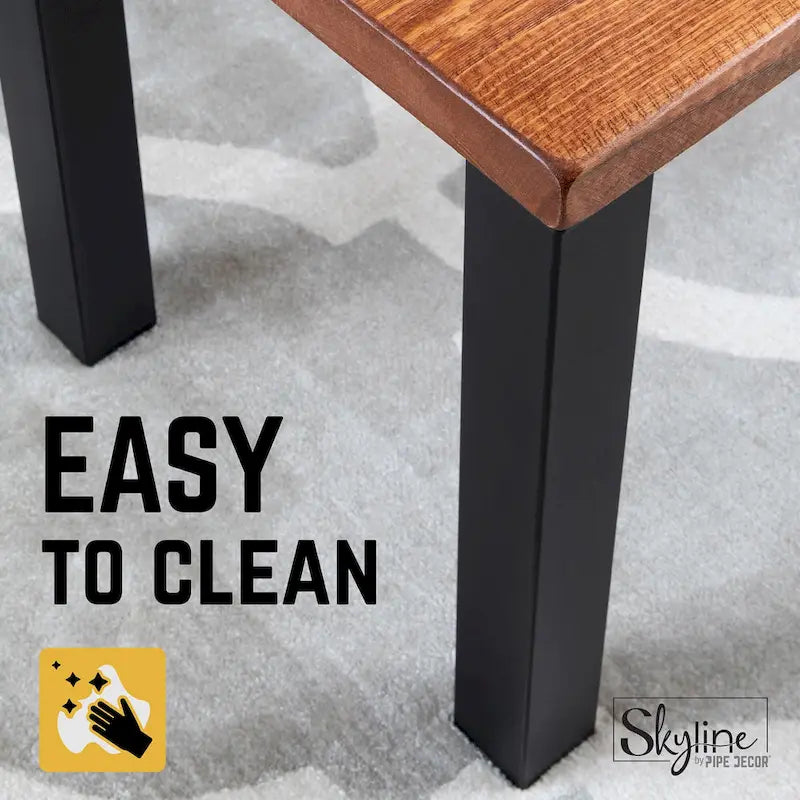PIPE DECOR Pieds de Table de Salon Modernes en Acier Noir Mat - Lot de 4