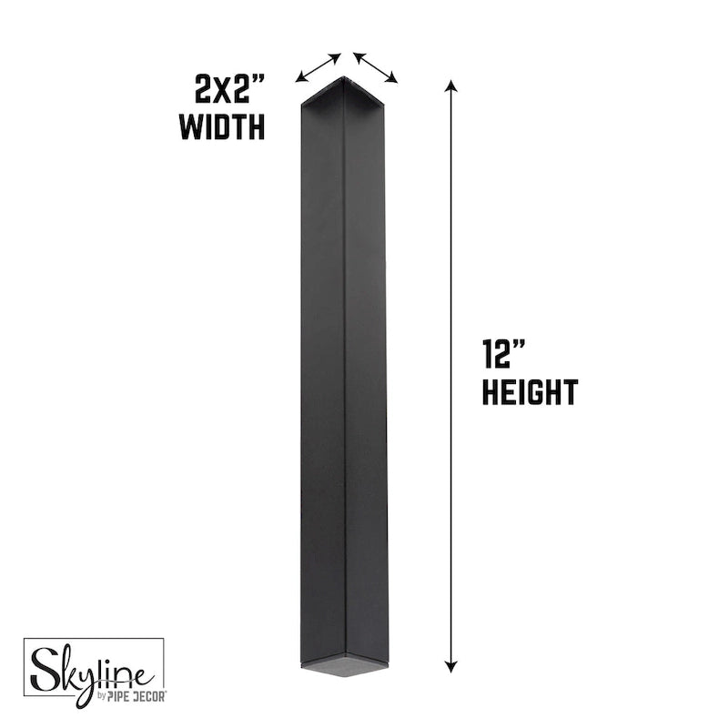 PIPE DECOR Pieds de Table de Salon Modernes en Acier Noir Mat - Lot de 4
