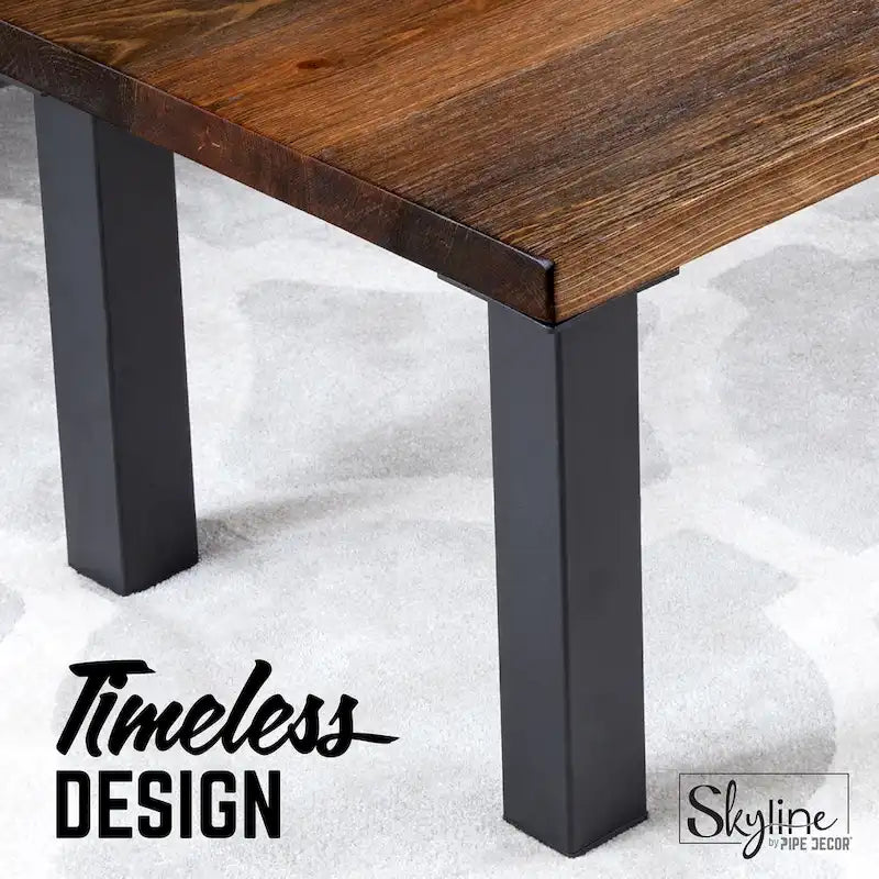 PIPE DECOR Pieds de Table de Salon Modernes en Acier Noir Mat - Lot de 4