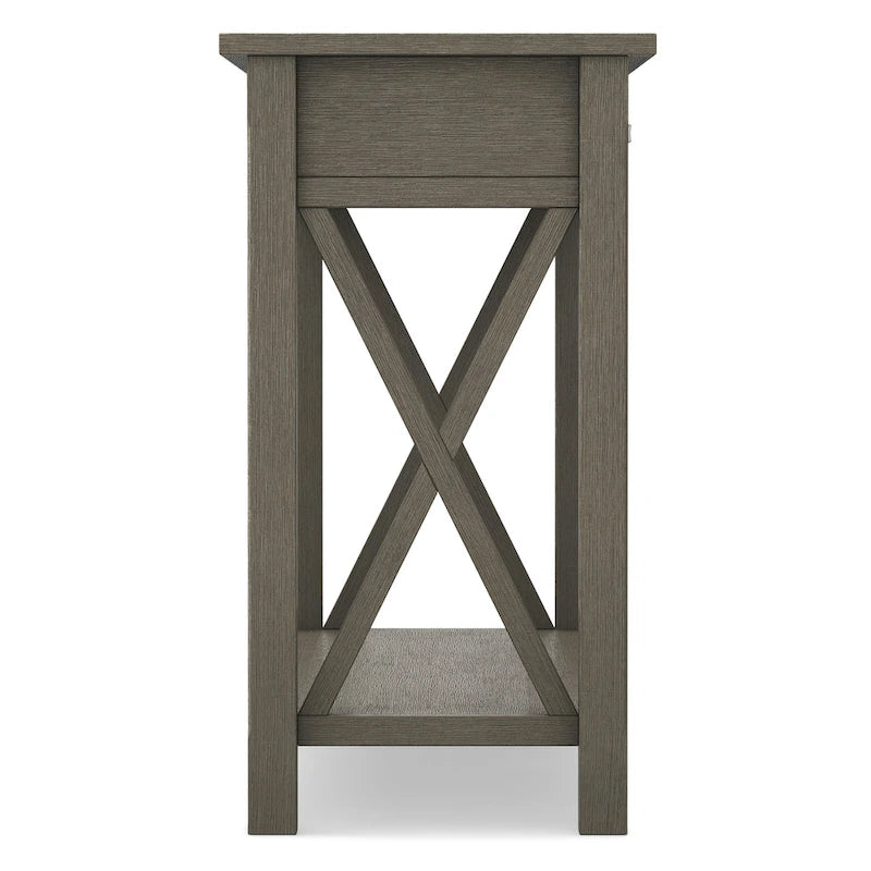WYNDENHALL Waterloo Table console contemporaine en bois massif de 47 pouces de large - 47,4 pouces de large
