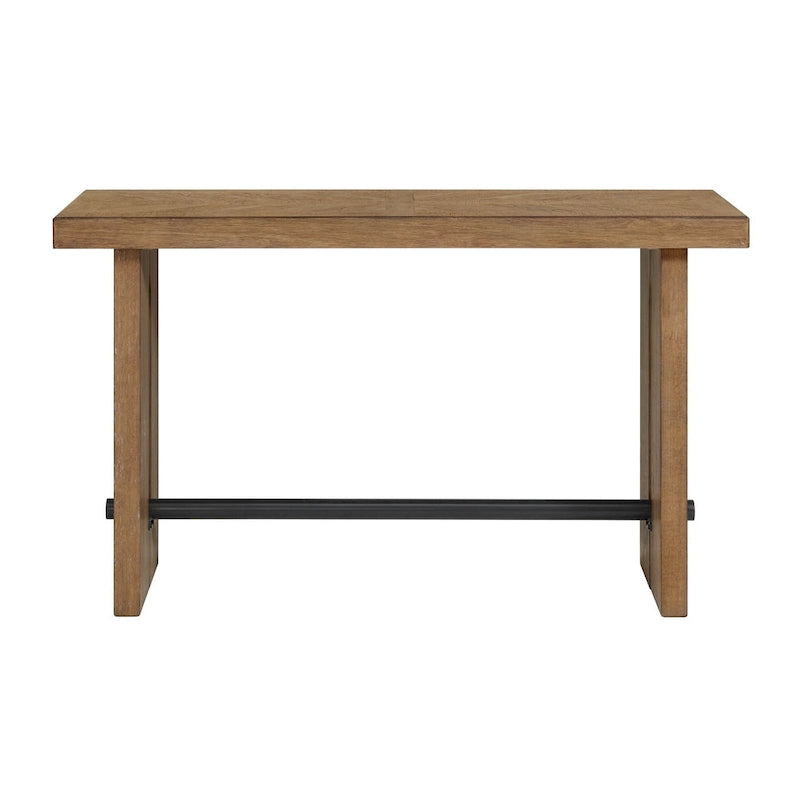 Table console Landmark 60 large avec 2 pieds, Chêne vieilli