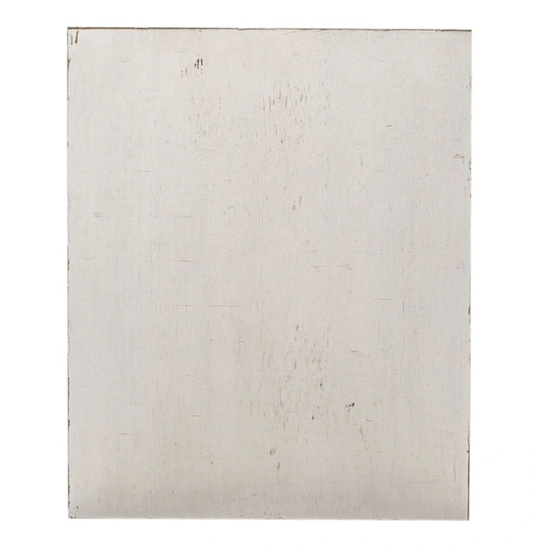 Table d'appoint en bois blanc de style ferme moderne avec tiroir