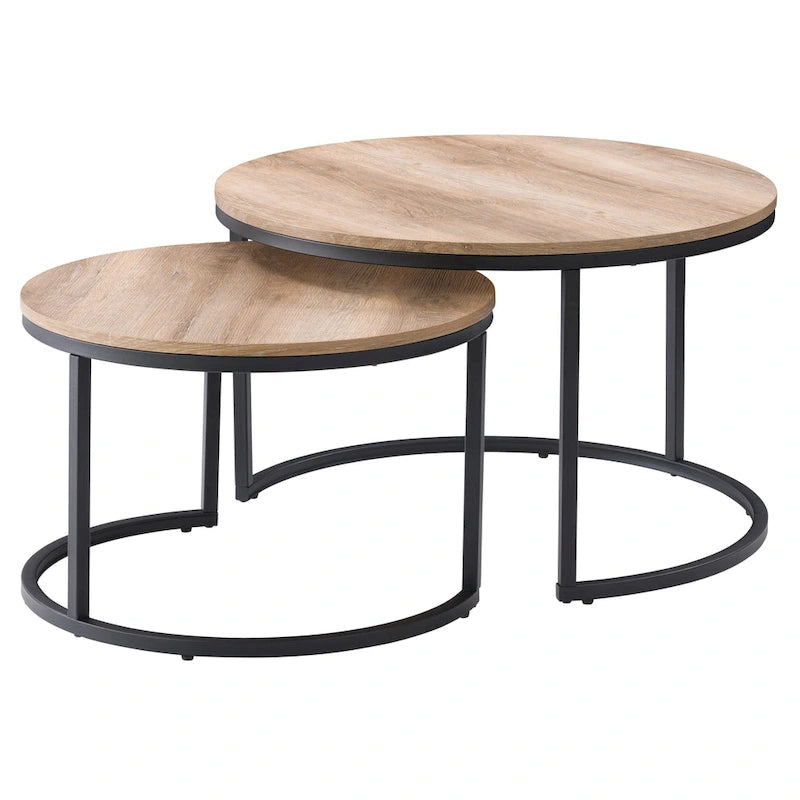 Lot de 2 tables basses gigognes