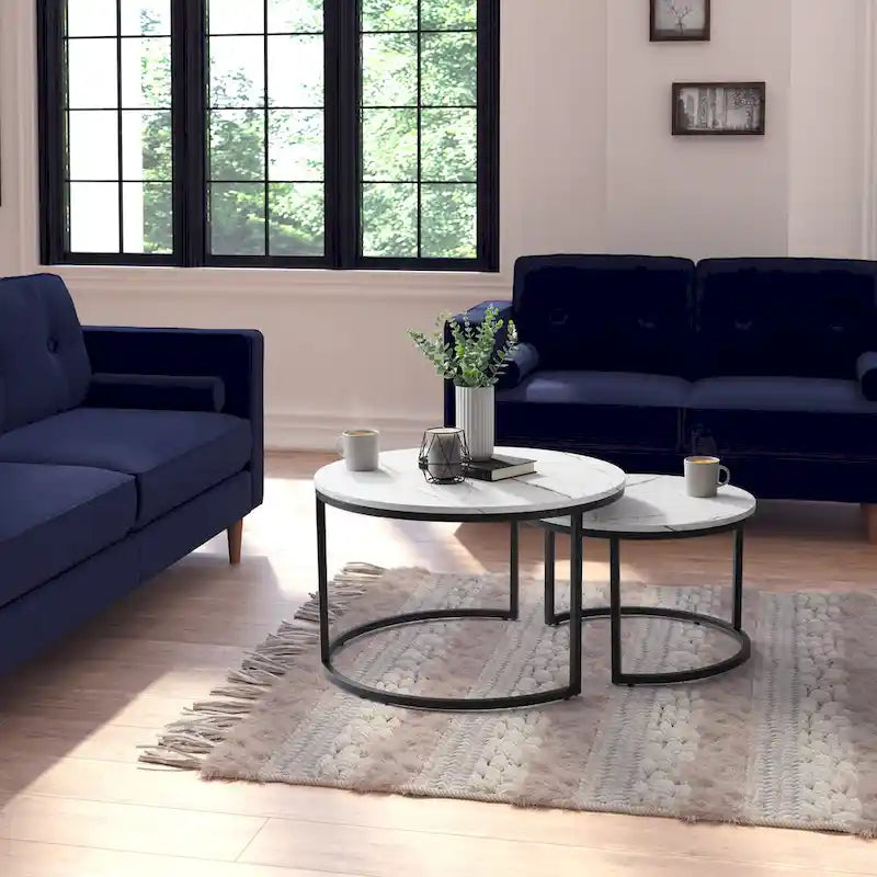 Lot de 2 tables basses gigognes