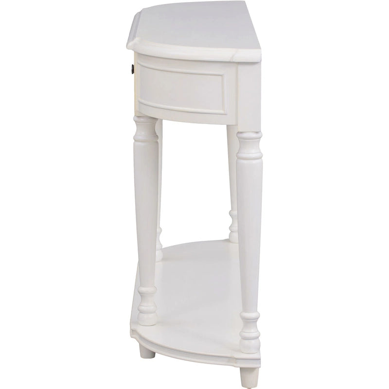 Console de style rétro à plateau incurvé avec étagère ouverte