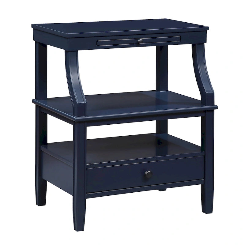 Table basse de rangement à 3 niveaux rectangulaire avec tiroir Table de nuit avec plateau coulissant Table d'appoint pour salon