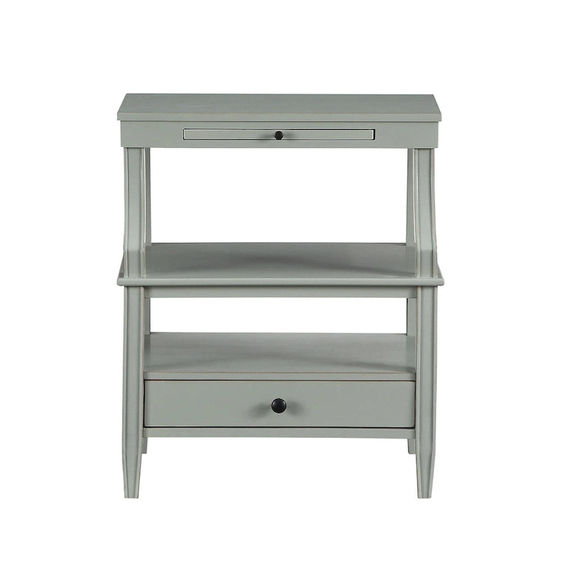 Table basse de rangement à 3 niveaux rectangulaire avec tiroir Table de nuit avec plateau coulissant Table d'appoint pour salon