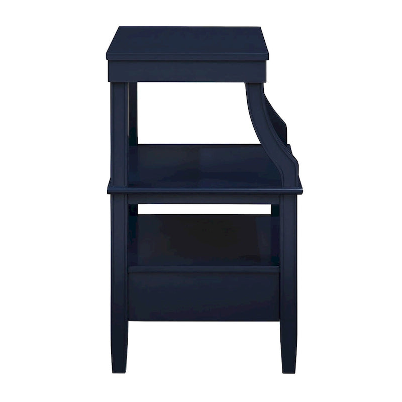 Table basse de rangement à 3 niveaux rectangulaire avec tiroir Table de nuit avec plateau coulissant Table d'appoint pour salon