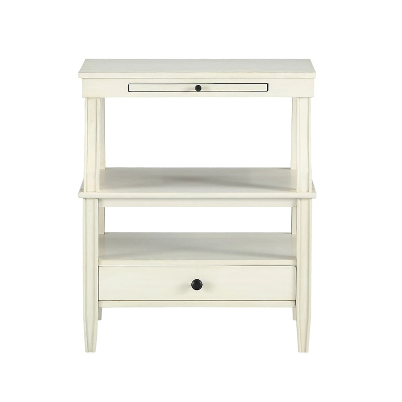 Table basse de rangement à 3 niveaux rectangulaire avec tiroir Table de nuit avec plateau coulissant Table d'appoint pour salon