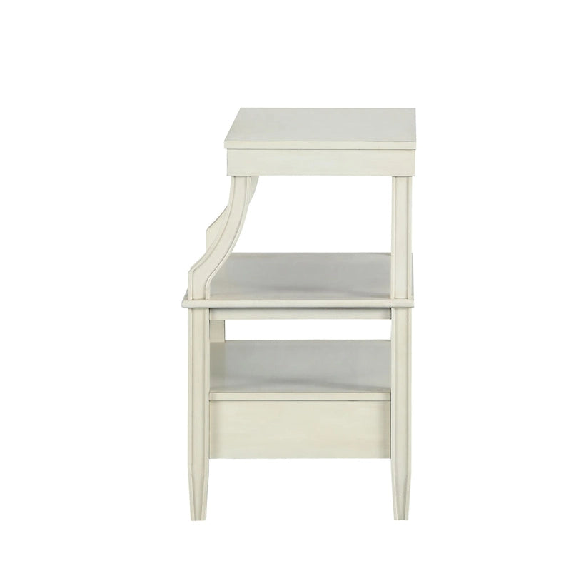 Table basse de rangement à 3 niveaux rectangulaire avec tiroir Table de nuit avec plateau coulissant Table d'appoint pour salon