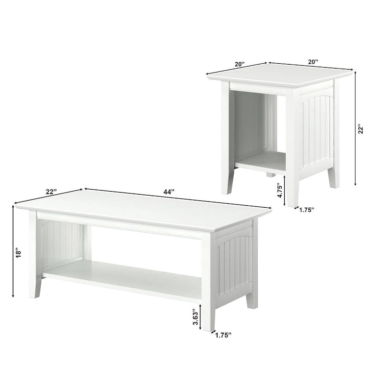 Ensemble de 3 tables basses AFI Nantucket