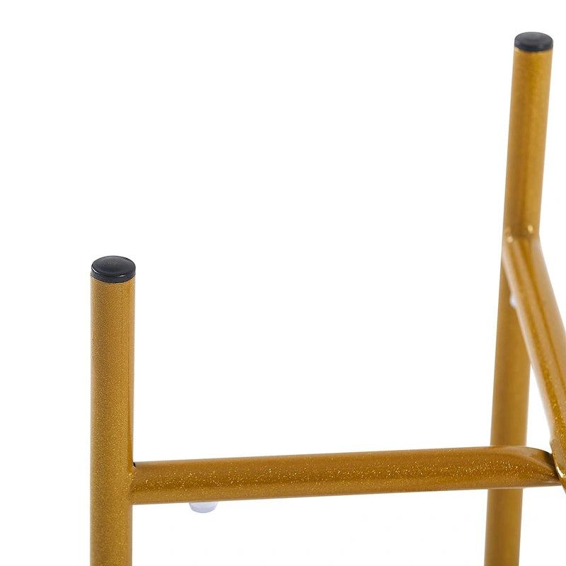 Table d'appoint/Table basse ronde à 2 niveaux avec plateau en marbre