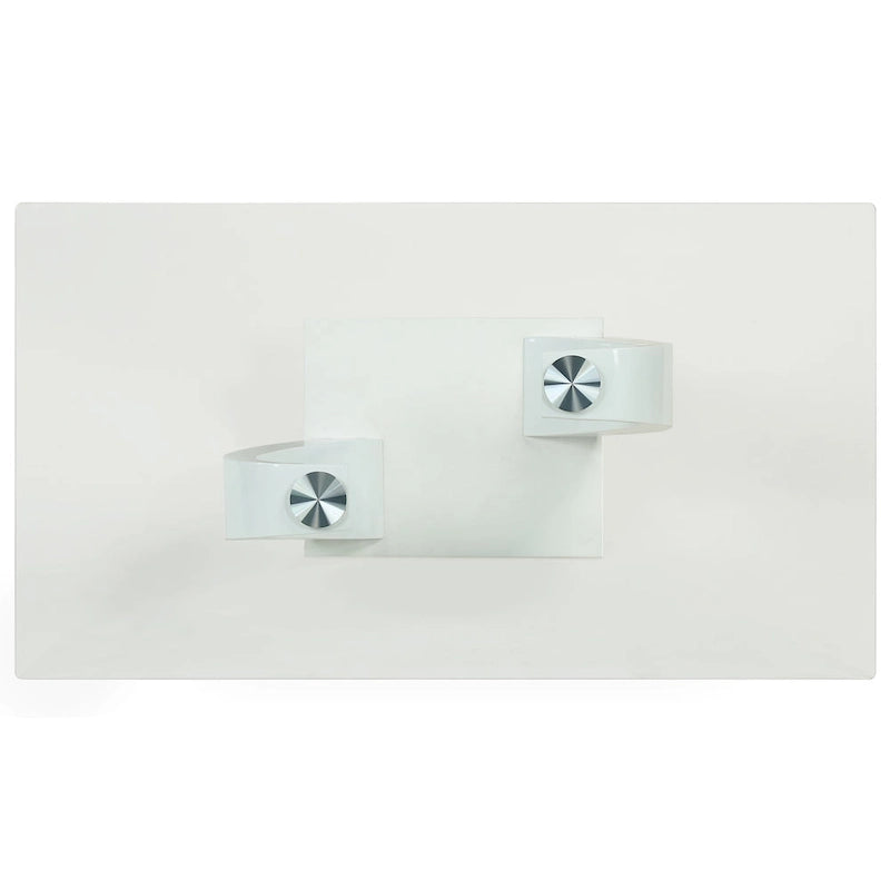 Table basse contemporaine 50 pouces avec plateau en verre Cres par Furniture of America