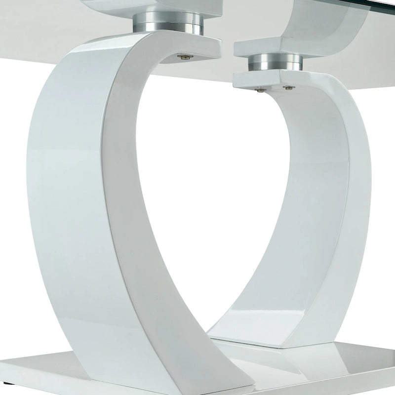 Table basse contemporaine 50 pouces avec plateau en verre Cres par Furniture of America