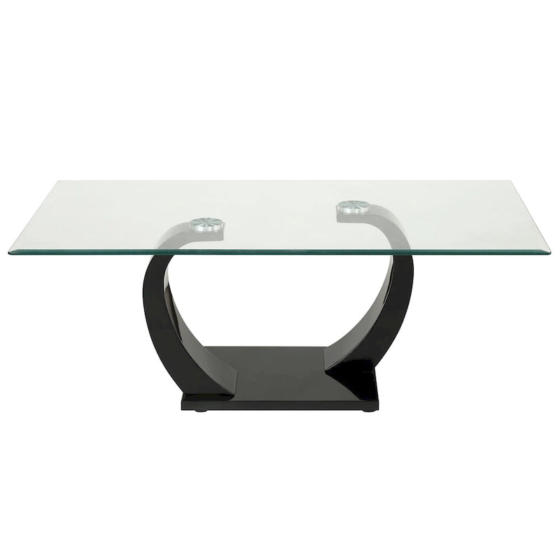 Table basse contemporaine 50 pouces avec plateau en verre Cres par Furniture of America