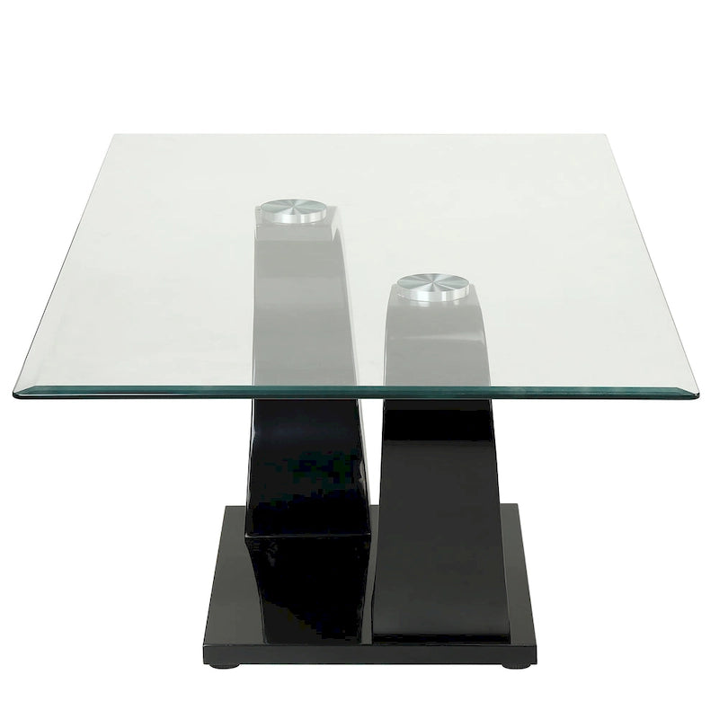 Table basse contemporaine 50 pouces avec plateau en verre Cres par Furniture of America