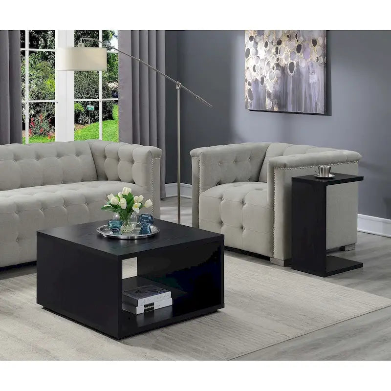 Table basse Northfield Admiral Square avec étagère de Convenience Concepts