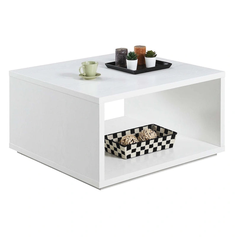 Table basse Northfield Admiral Square avec étagère de Convenience Concepts