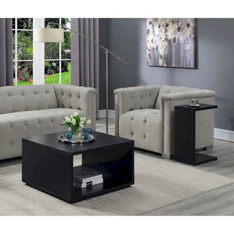 Table basse Northfield Admiral Square avec étagère de Convenience Concepts