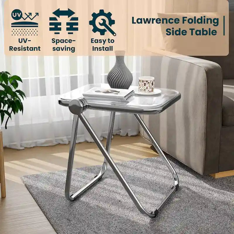 Table pliante rectangulaire LeisureMod Lawrence avec cadre en aluminium - 16.73