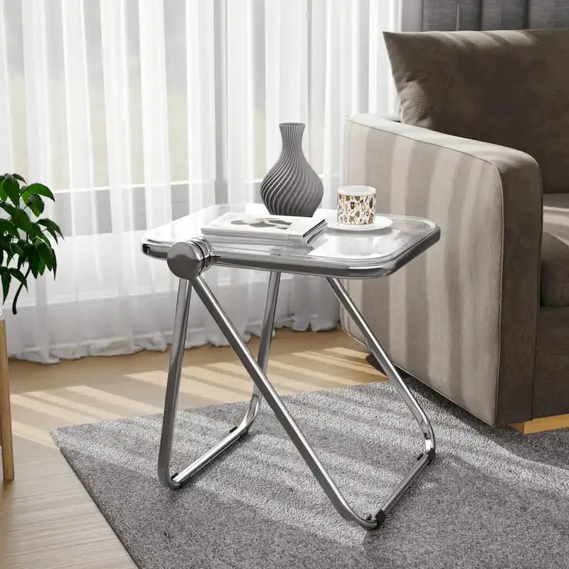 Table pliante rectangulaire LeisureMod Lawrence avec cadre en aluminium - 16.73