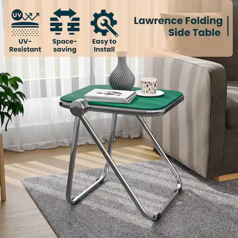 Table pliante rectangulaire LeisureMod Lawrence avec cadre en aluminium - 16.73