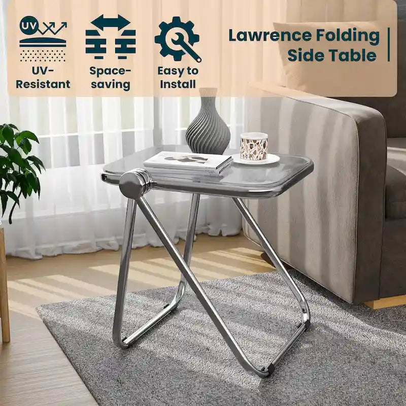Table pliante rectangulaire LeisureMod Lawrence avec cadre en aluminium - 16.73