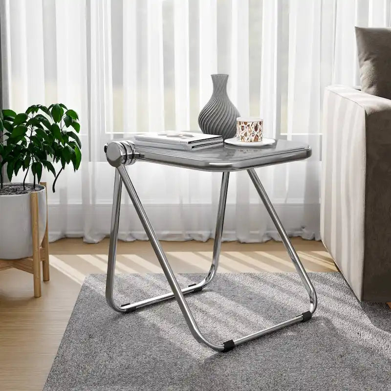 Table pliante rectangulaire LeisureMod Lawrence avec cadre en aluminium - 16.73