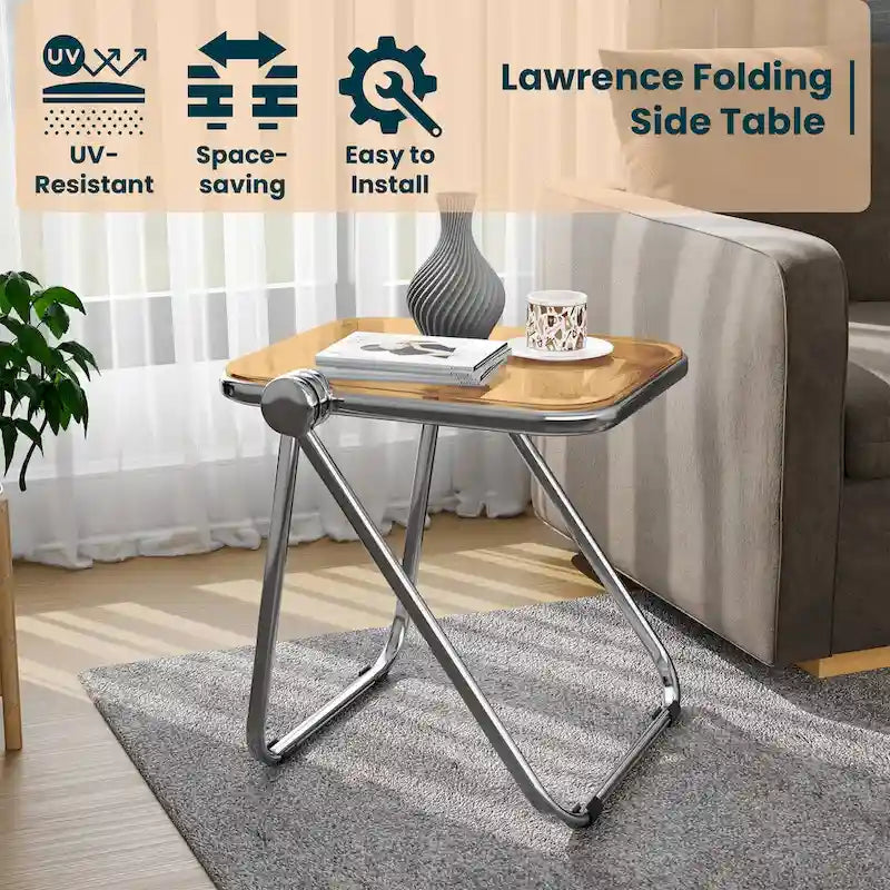 Table pliante rectangulaire LeisureMod Lawrence avec cadre en aluminium - 16.73