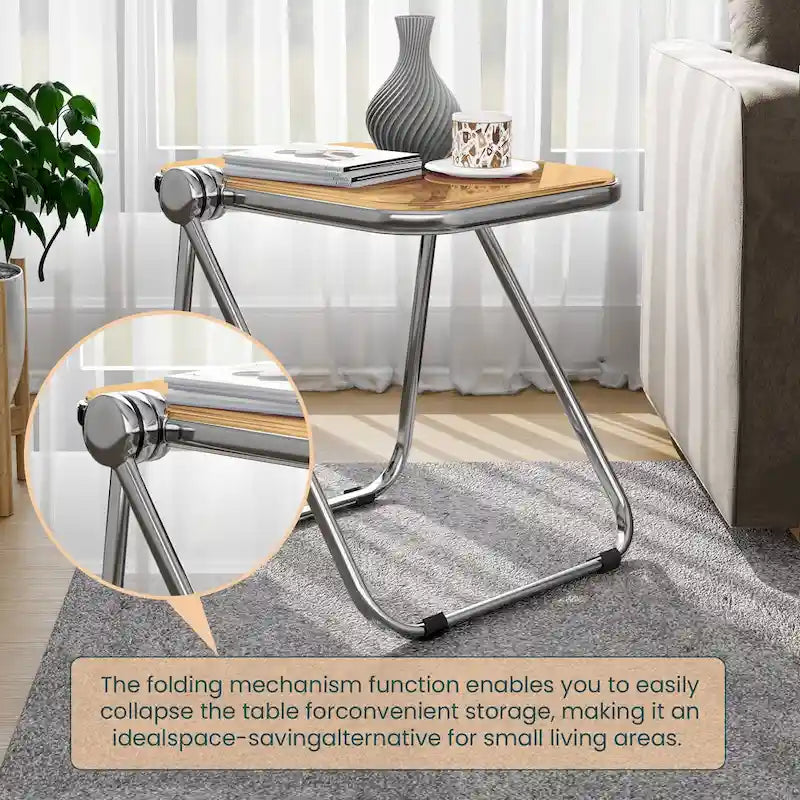 Table pliante rectangulaire LeisureMod Lawrence avec cadre en aluminium - 16.73