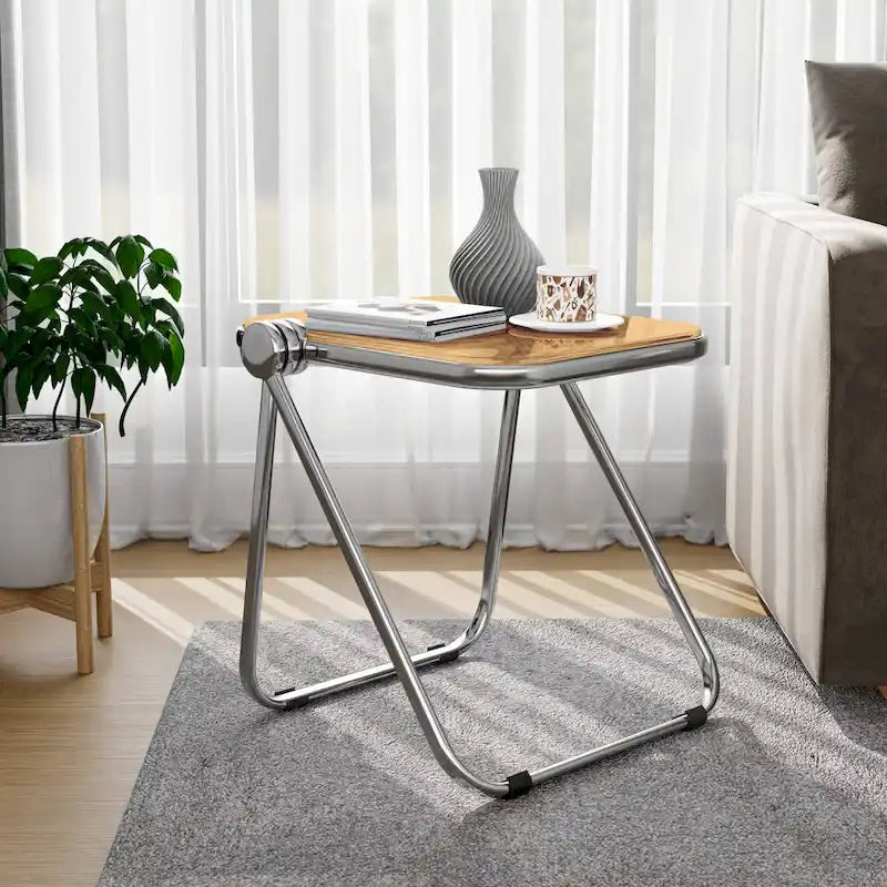 Table pliante rectangulaire LeisureMod Lawrence avec cadre en aluminium - 16.73