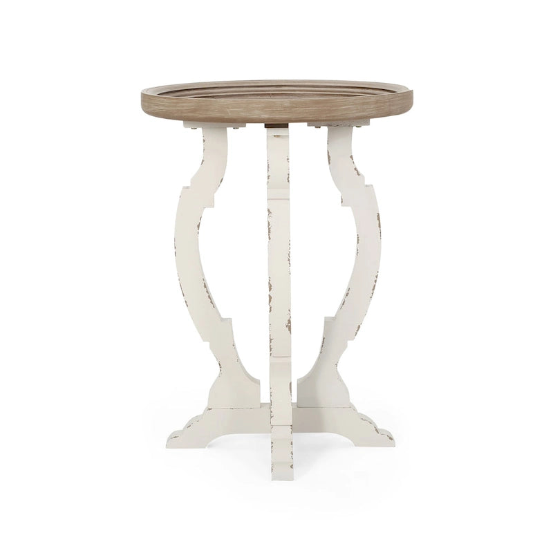 Table d'appoint ronde Purdin French Country par Christopher Knight Home