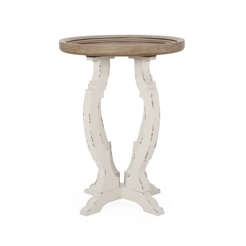 Table d'appoint ronde Purdin French Country par Christopher Knight Home
