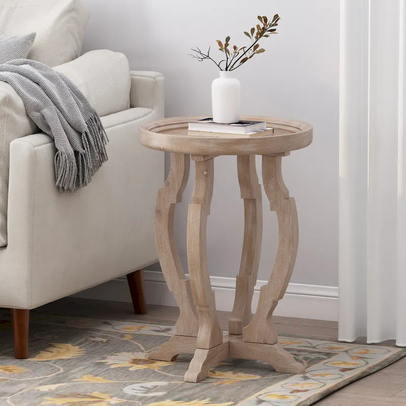 Table d'appoint ronde Purdin French Country par Christopher Knight Home