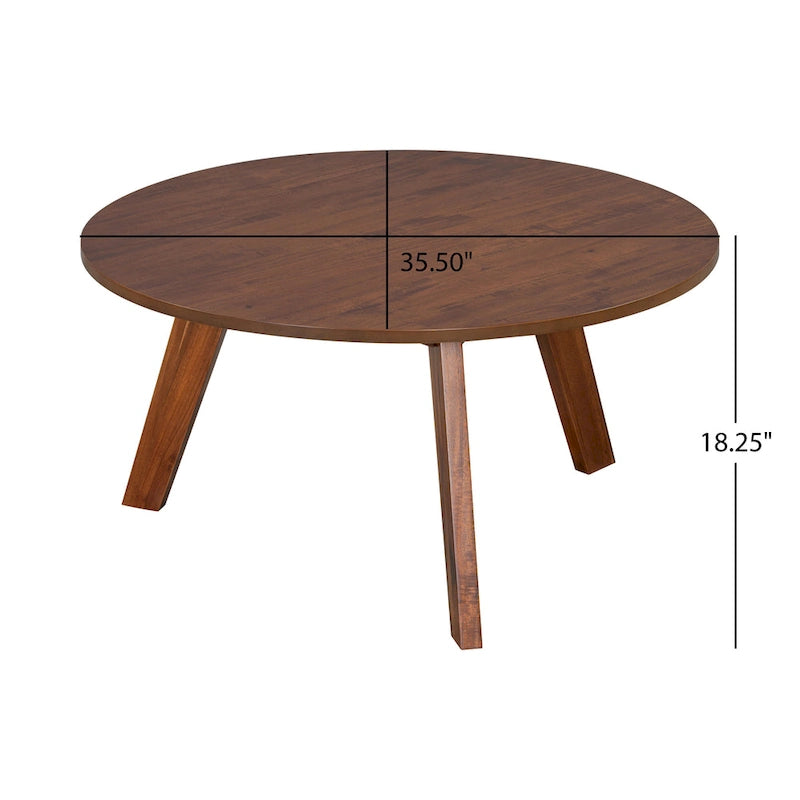 Table basse ronde en bois d'acacia Canton par Christopher Knight Home