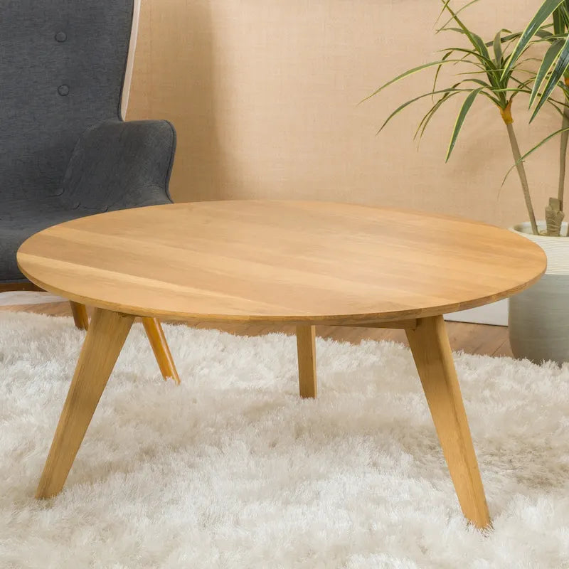 Table basse ronde en bois d'acacia Canton par Christopher Knight Home
