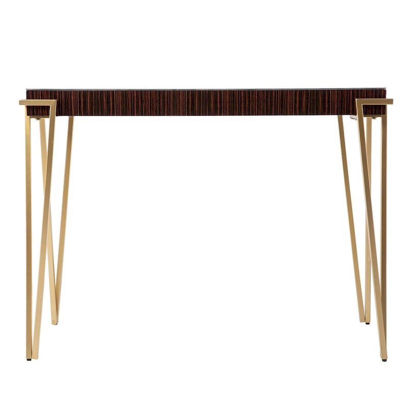 Table Console Contemporaine Berclair en Verre Marron SEI Furniture