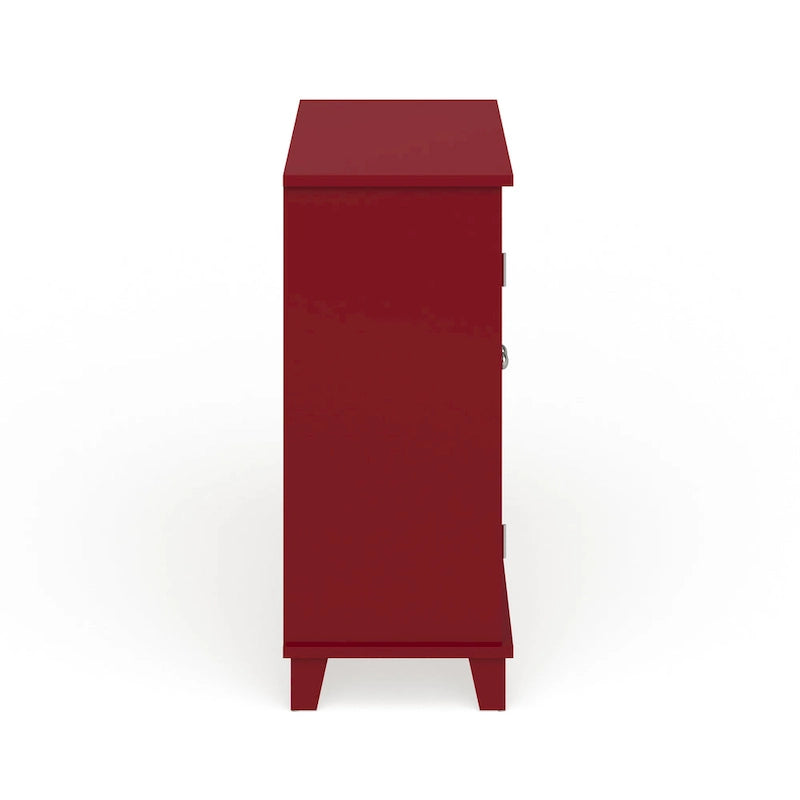 Console en bois Copper Grove Lunaria avec finition rouge
