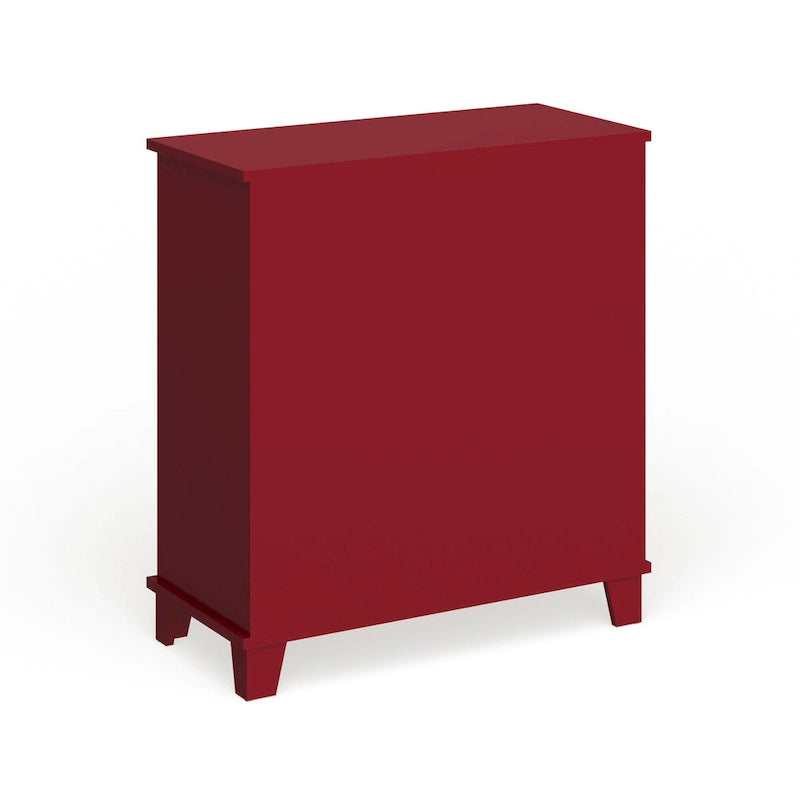 Console en bois Copper Grove Lunaria avec finition rouge