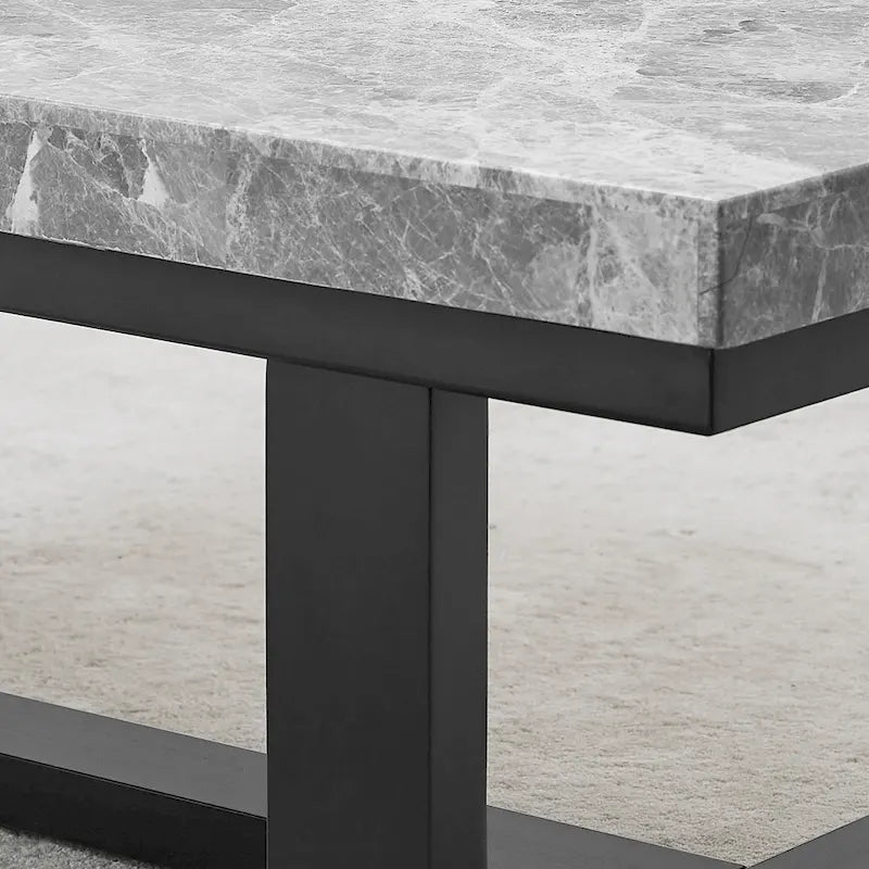 Console en marbre gris Ludlow Steve Silver