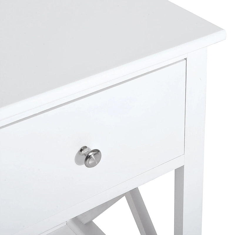 Table d'appoint en bois HomCom à côtés en X – 15,5 L x 12 l x 22 H