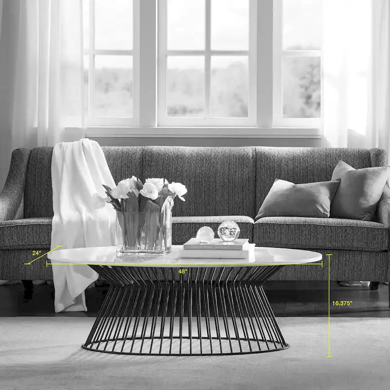 Table basse Madison Park Keaton noir/blanc