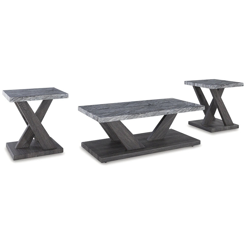 Signature Design by Ashley Bensonale Gray Table Set (Ensemble de 3) - 48L x 24P x 18H