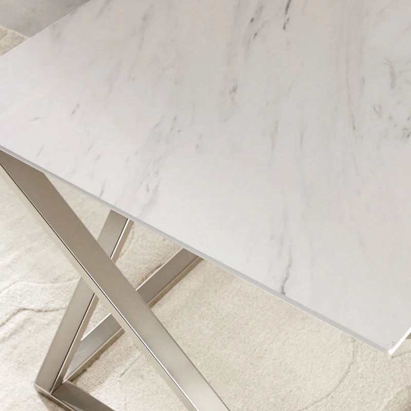Ensemble occasionnel de 3 pièces à plateau en faux marbre Zilina de Steve Silver